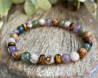 Serenity + Sobriety Bracelet Mini  | Sobriety & Addiction Healing Crystal Bracelet