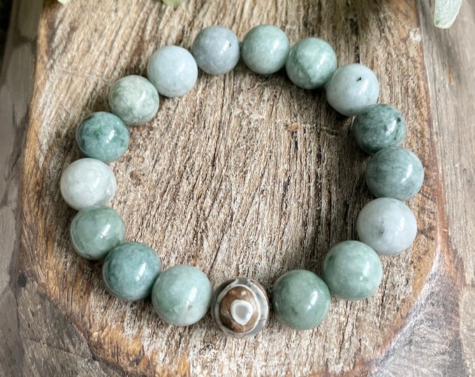 Burmese Jade + DZI Agte