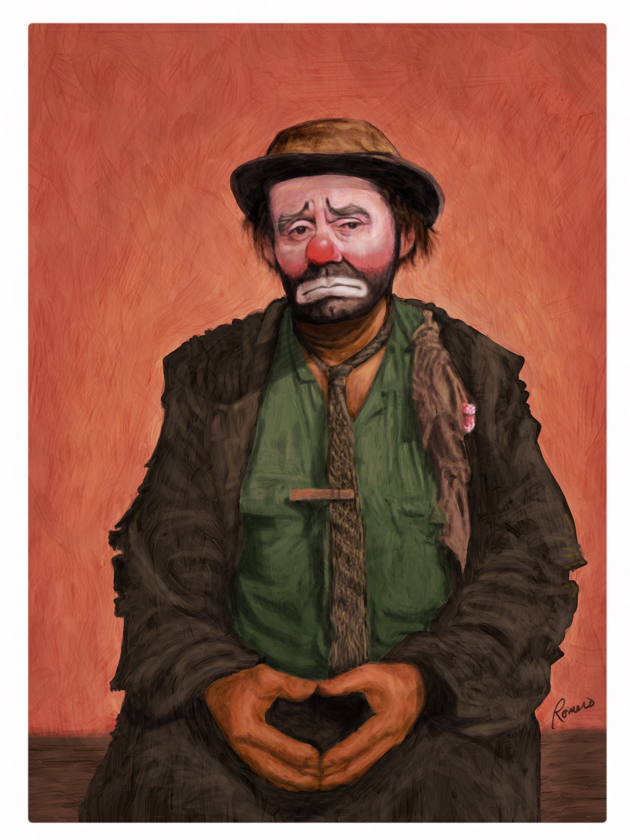 Emmett Kelly Painting for sale | Only 2 left at -75%