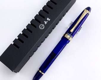 Wing Sung Lucky 2007 Green Fountain Pen Fine Nib Unique Decagon Design