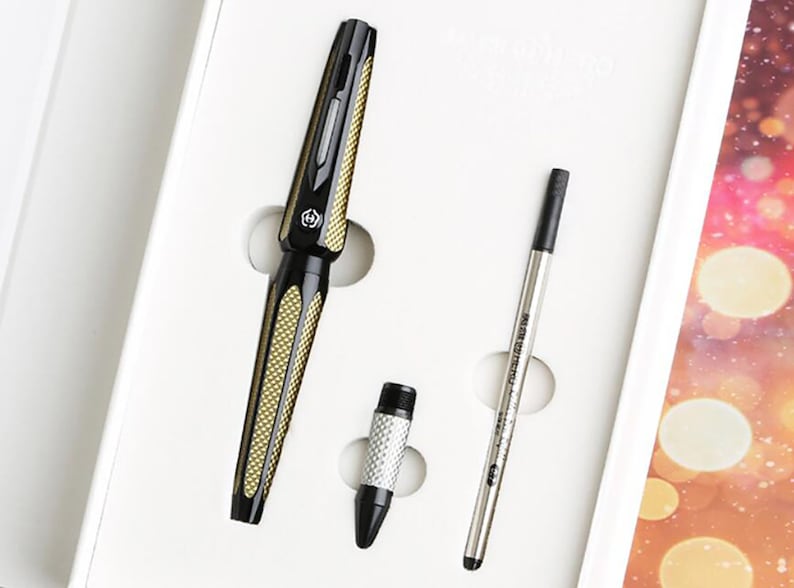 Hero H712 10K Gold Fountain Pen Fine Nib and Rollerball Pen Etsy