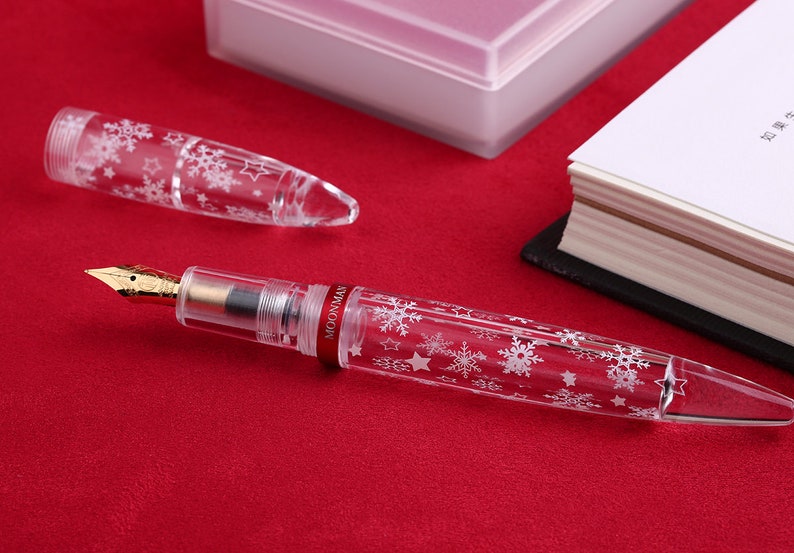 Christmas Pen Gift Sets -Fountain Pen Christmas Snow Eye Dropper image 0