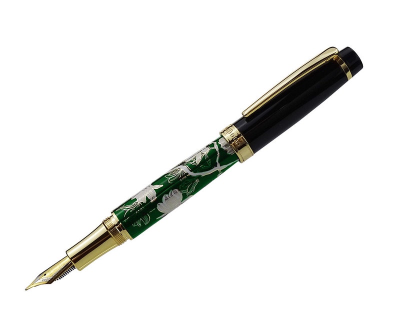 Personalized Hongdian 1837 Fountain Pen Handdrawing Green Etsy