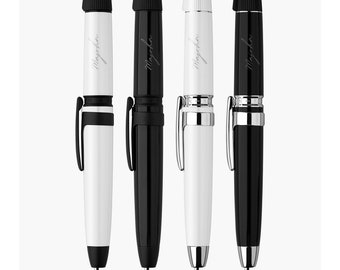 Stylo plume rétractable Majohn A3 Press, stylo rotatif en laiton et résine, plume extra fine avec convertisseur