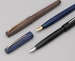 KACO EDGE Black/ Blue/ Brown Brushed Metal Aluminum Fountain Pen with 2 Cartridges Ink Pen, EF/ F/ M Nib with Gift Box for Office School 