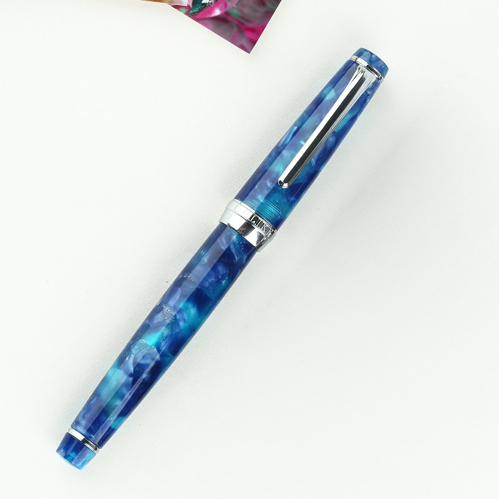 Majohn New Moon 万年筆 マーブルブルー/マーブルグリーン EF/F