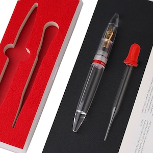 Majohn M2 Eye Dropper Vulpen, Enorme Inktcapaciteit, Helder Transparant Acryl Demonstrator, Extra Fijne Penpunt/ Fijne Penpunt Penpunt
