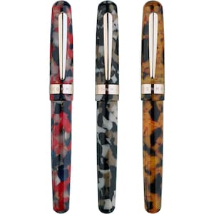 M300 acryl hars vulpen set, Schmidt Iridium fijne penpunt handtekening pen, gouden trim relatiegeschenk schrijven pen
