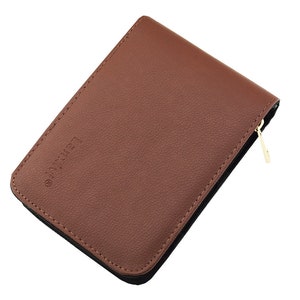 Custodia per penna stilografica in pelle PU marrone/nera, astuccio per penna roller per 12 penne