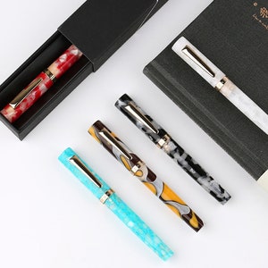 Stylo plume Majohn New N2 en acrylique, mini étui de poche à plume extra-fine/fine