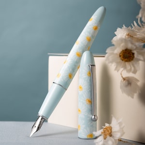 Hongdian C3 Metal Fountain Pen Sunflower Series, Iridium EF/F Nib Writing Pen Gift