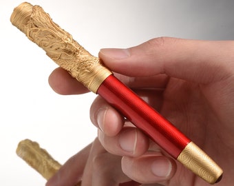 Hongdian A24 Fountain Pen the Year of the Dragon , EF/F Nib Metal Writing Pen Gift