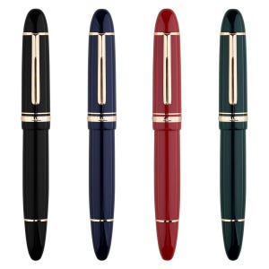 Majohn P141 Piston Fountain Pen, Size 8 Fine Nib Resin Pen Office Writing Pen Gift