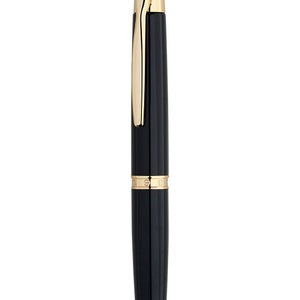 New Majohn A1 Fountain Pen, Brass Press Retractable Pen with Clip Office Ink Pen Black