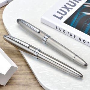 Stylo plume Asvine J16 en titane massif, Stylo plume EF/F/M/B Jowo Nib Piston avec clé