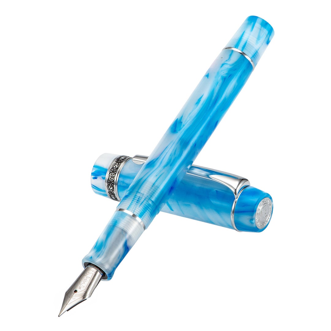 New Kaigelu 316A Sky Blue Acrylic Fountain Pen, Extra Fine/ Fine