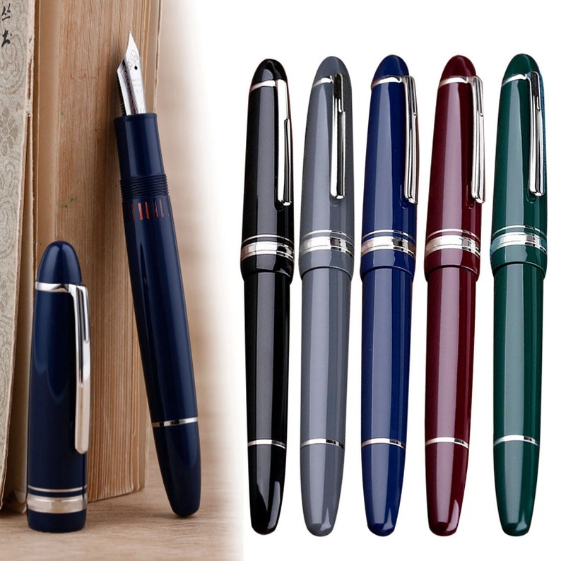 Majohn P136 Resin Piston Fountain Pen EF/F/M Calligraphy Pen Etsy