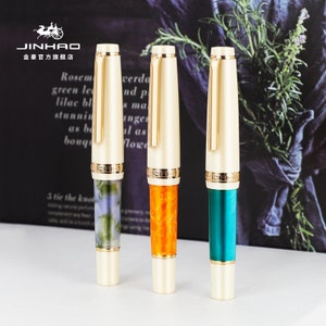 Nuova penna stilografica Jinhao 82 Mini Resin, EF/F/M penna tascabile corta regalo di nozze per ufficio