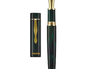 Asvine P20 Kolben-Füllfederhalter – Aus Harz Mit Edelstahlfeder (EF/F/M), Elegant & Smooth