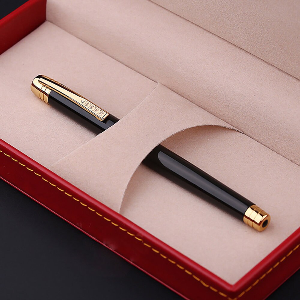 Hero Decagon Gold Plated Extra Fine Fountain Pen with Gold Trim 