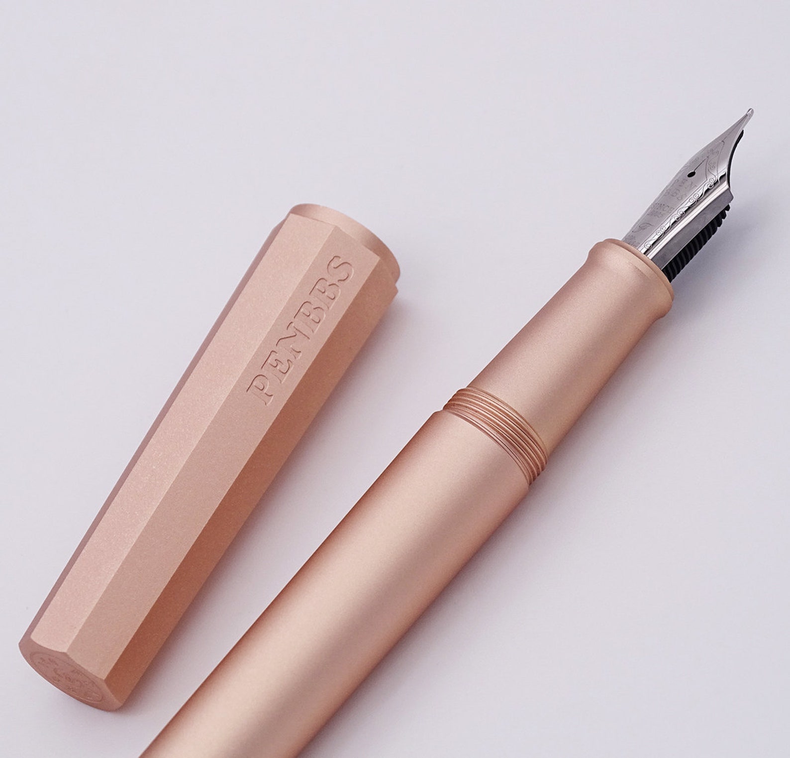 PENBBS 350 Gold Aluminum Fountain Pen Fine Nib Smooth Writing Etsy