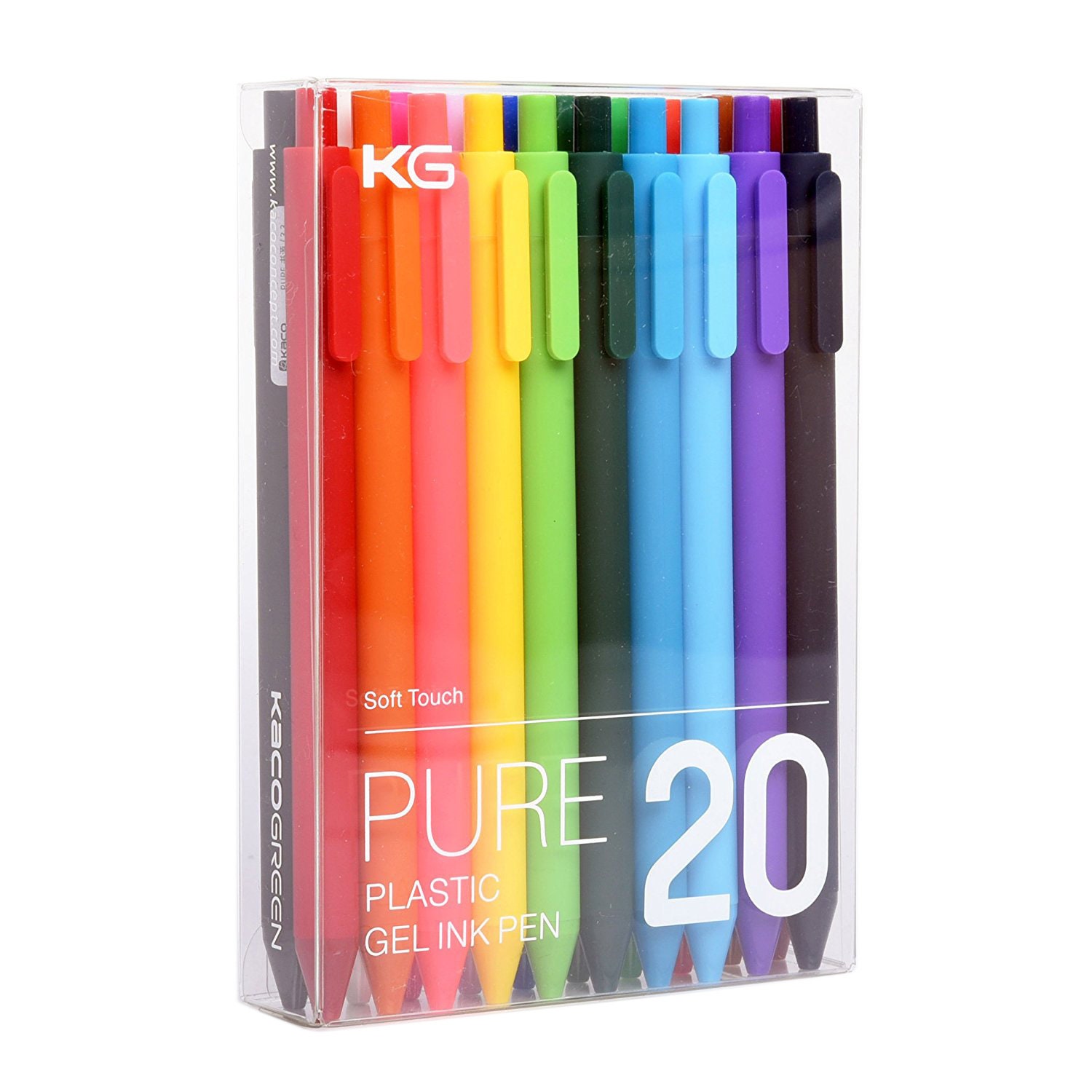 10 Pcs 0.5mm, KACO Neon Candy Colorful Gel Pens , Solid Pure Color
