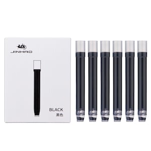 36個入り Jinhao 万年筆インクカートリッジ 10本入り ブラック 5.5mm 内径 Majohn A1 A2対応