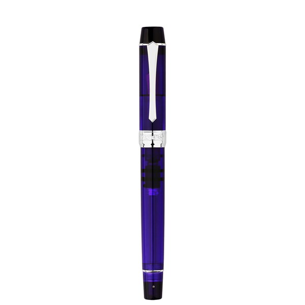 Penbbs 355-120 Fountain Pen Purple Resin Ink Piston Absorption Pen, EF/F Nib Writing Gift Executive Pen Business Signature Pen