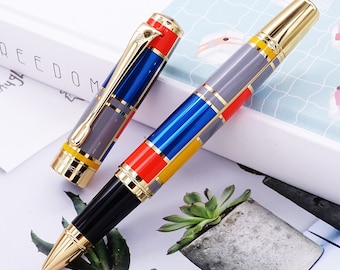 Hero 767 Rollerball Pen, Gold Trim Fashion Colors Ink Pane, Jewelry on Top Office Business Graduate Gift