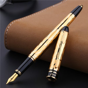 Picasso Amorous Feeling of Paris 901 Fountain Pen Case Set, F Nib Executive Pens, Golden Vintage Pens, Calligraphy Pen， Business Signature