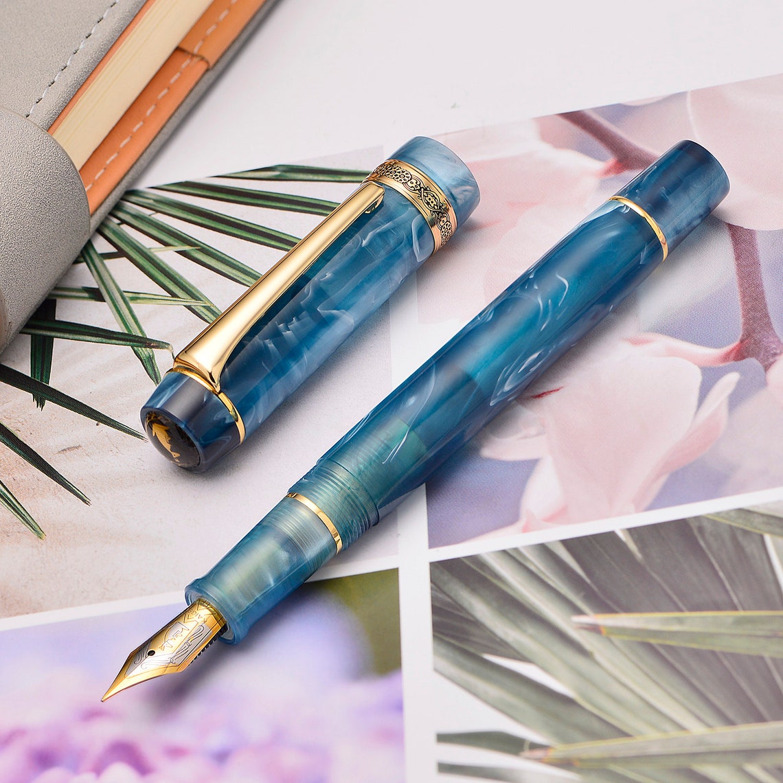 Kaigelu 316A Blue Acrylic Fountain Pen Extra Fine/ Fine/ Etsy
