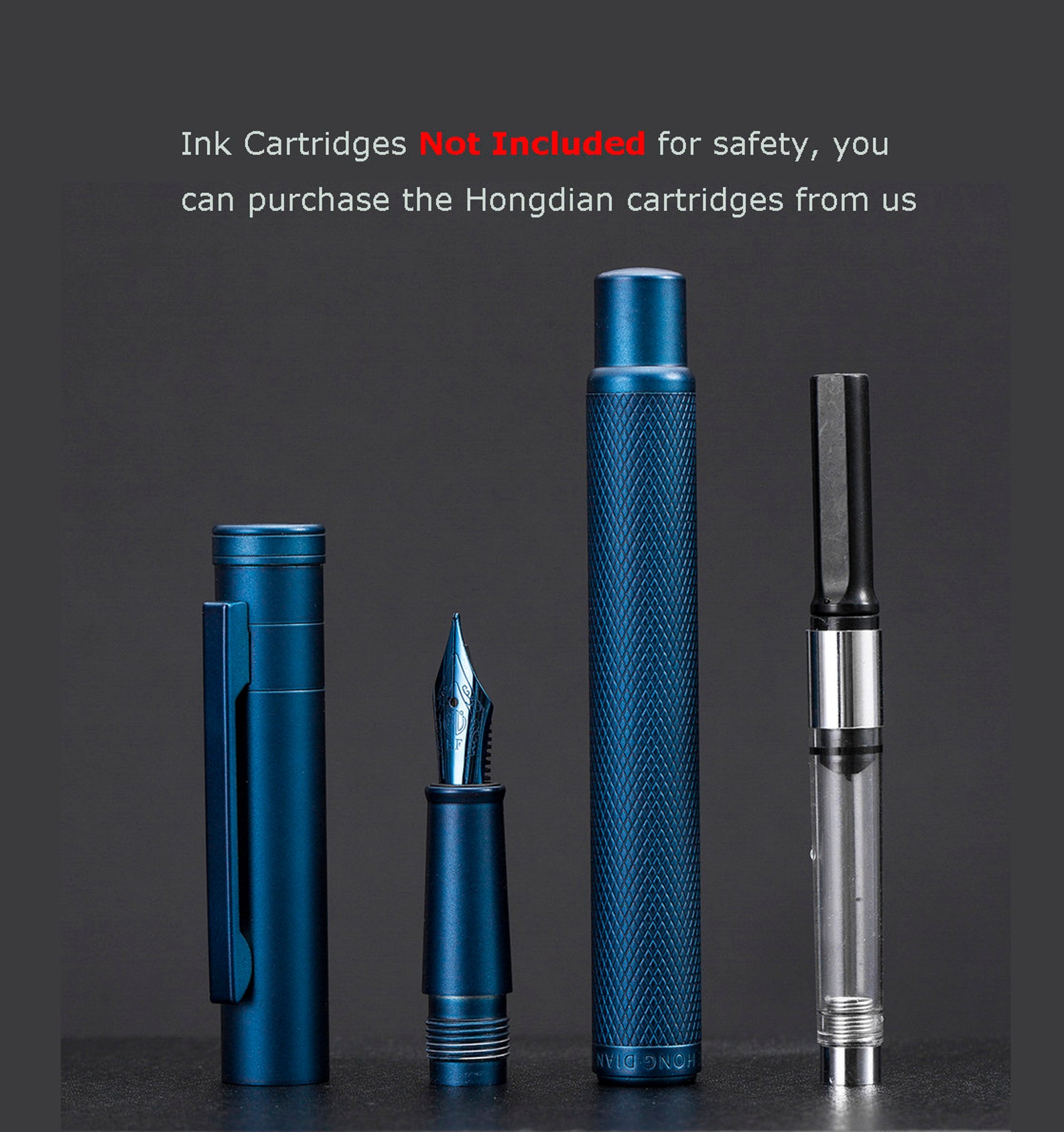 Personalized Hongdian 1851 Dark Blue Forest Fountain Pen Blue Etsy