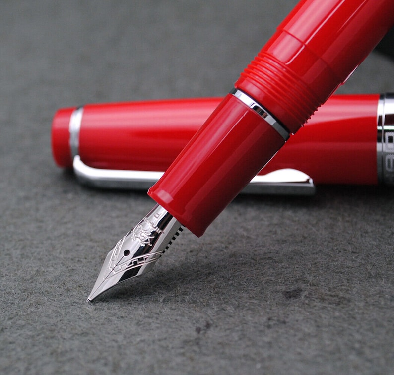 Jinhao 82 Acrylic Fountain Pen EF/ F Nib Silver Trim/ Gold Etsy