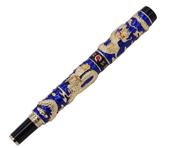 Stylo Plume Ancien Cloisonné - Pièce D'occasion, Objet D'écriture Vintage Et Décoratif