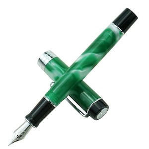 Jinhao 100 Centennial Green Resin Fountain Pen, EF/ F/ M/ Bent Writing Gift Pen