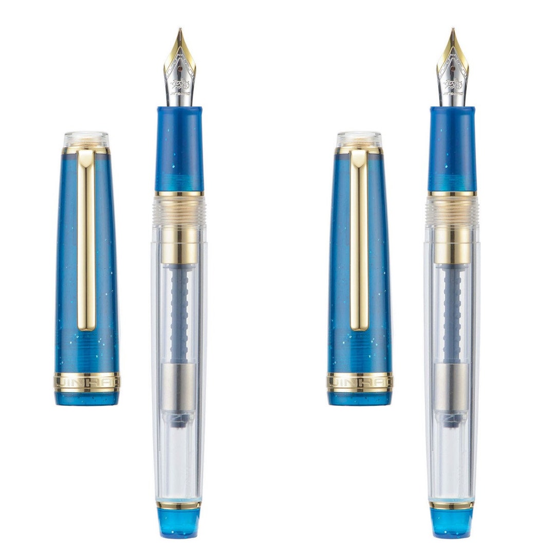 PCS Jinhao 82 Transparent Blue Fountain Pen Acrylic Writing Pen