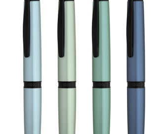 Nieuwe Majohn A1 vulpen, messing pers intrekbare pen met clip Office-inktpen