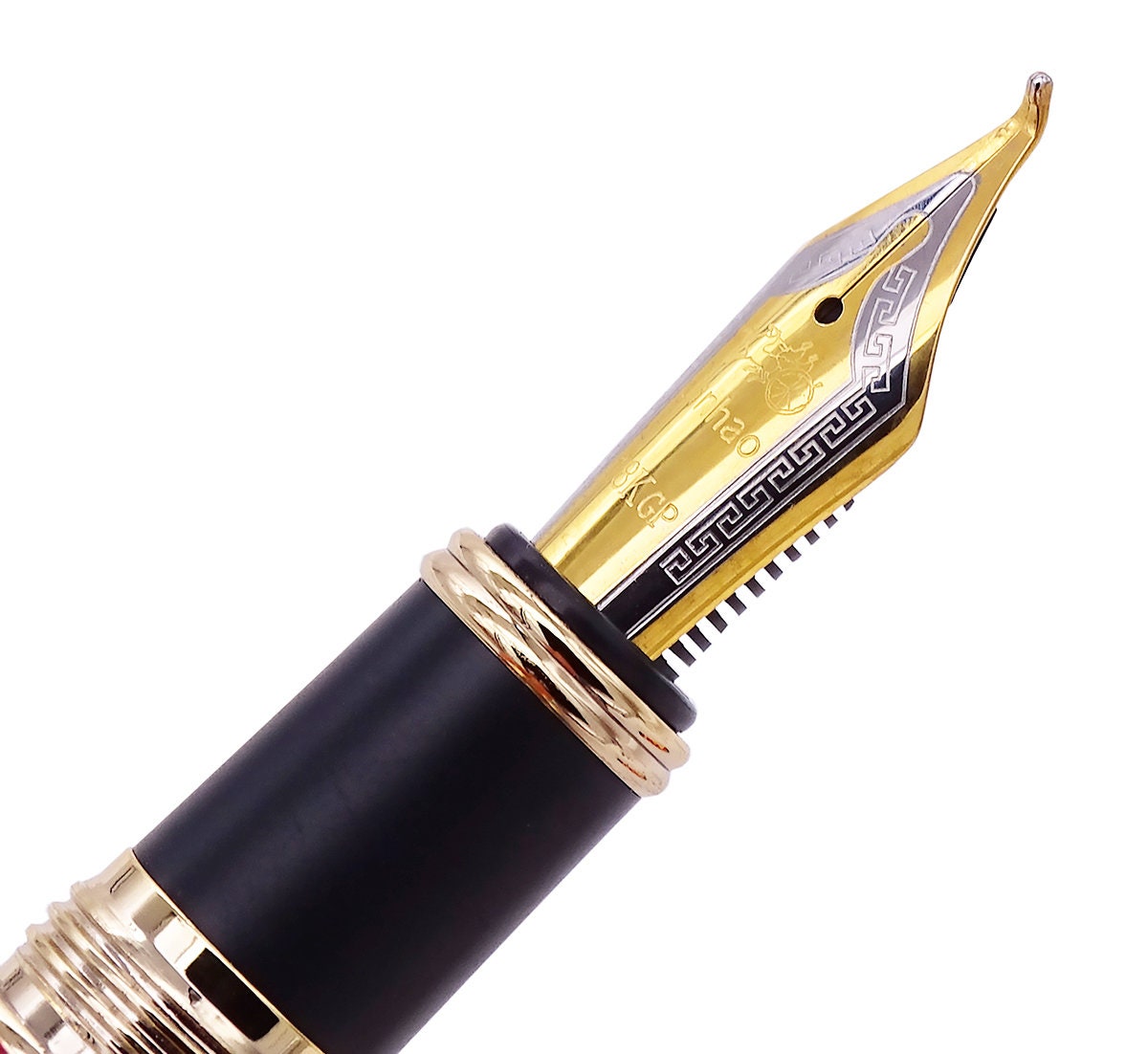 Jinhao Drachen-Füllfederhalter Mit Cloisonné-Muster – 18k Mittlere Feder, Rot, Inkl. Konverter