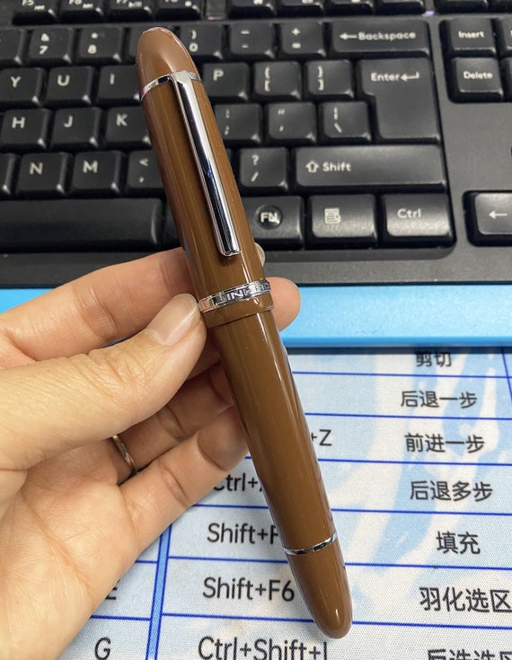 Pluma Estilográfica Jinhao X159 - Punta De 0.5 Mm, Clip Plateado, Ideal Para Oficina, Escuela Y Regalo