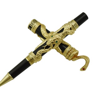 Jinhao metalen slang rollerball pen cobra 3D patroon, EF / f / m / gebogen pen schrijven gfit pen