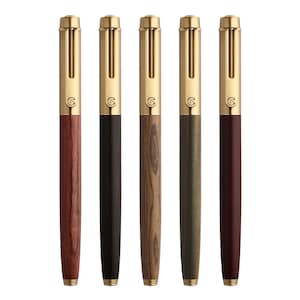 Majohn M7 natuurlijke houten vulpen, Iridium EF / F / gebogen pen, gladde schrijfpennen, mooie kalligrafie pen voor mannen en vrouwen