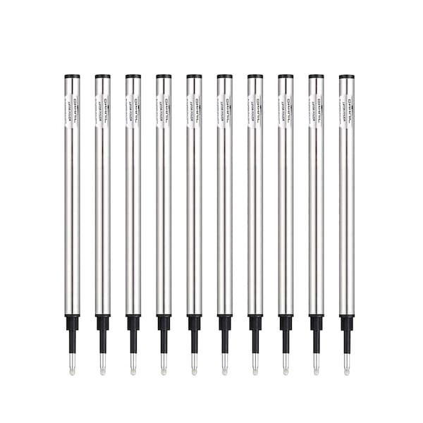 10 PCS Jinhao Rollerball Pen Refills Black/ Blue Color, Push / Scew Type, Size Point0.5 mm/ 0.7mm Replaced Refills