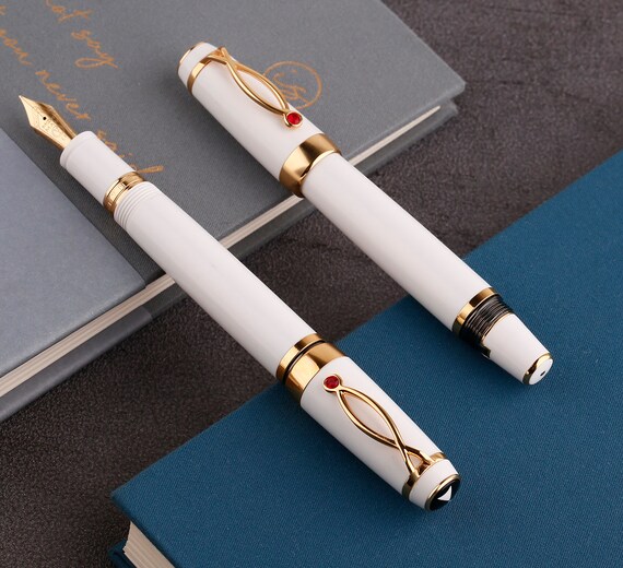 Majohn X1 Rotary Retractable Fountain Pen, Iridium Extra Nib Resin