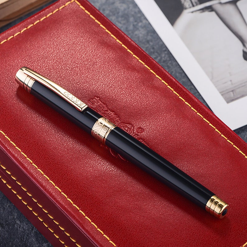 Hero 200C 14K Gold Fountain Pen Fine Nib Gold Carved Clip Etsy