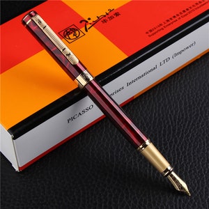 Picasso 902 Gentleman Füllfederhalter – Schwarz/gold, M-Feder, 137 Mm, In Originalbox Mit Konverter