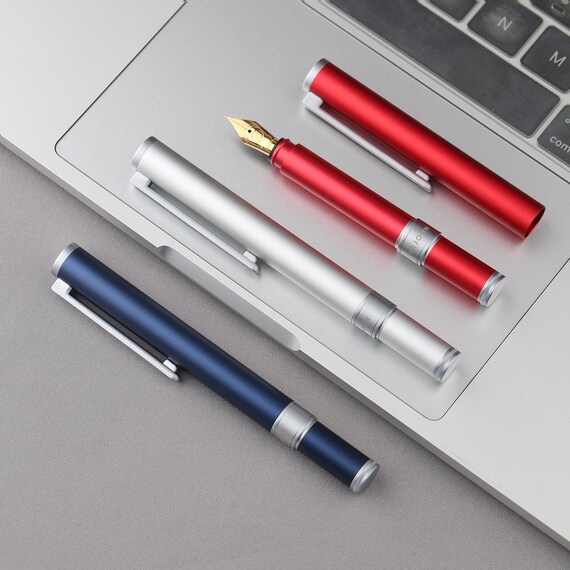 Majohn N1 アルミニウム合金万年筆、イリジウム EF/F ペン先、レッド 