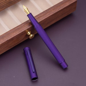 Gepersonaliseerde Hongdian 1851 Purple Forest Vulpen, Extra Fijn/Fijn/Medium/Bent Nib Office Wriing Gegraveerde Pen Gift