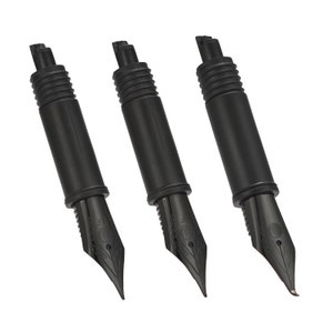3 PCS HongDian Black Forest Fountain Pen Nib, Extra Fine Nib/ Fine Nib/ Bent Nib set fit 1850, 1851, 6013, 517S and 517D series