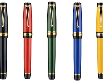 Stylo plume en métal grande taille, cadeau stylo plume de bureau iridium EF/F/M/plume coudée