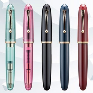 Penna stilografica Jinhao 9019 Dadao con pennino n. 8, penna in resina con convertitore ad alta capacità di grandi dimensioni